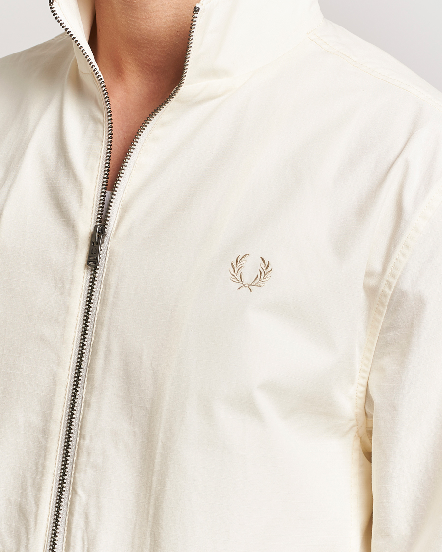 Uomini | Giacche | Fred Perry | Woven Ripstop Shirt Jacket Ecru