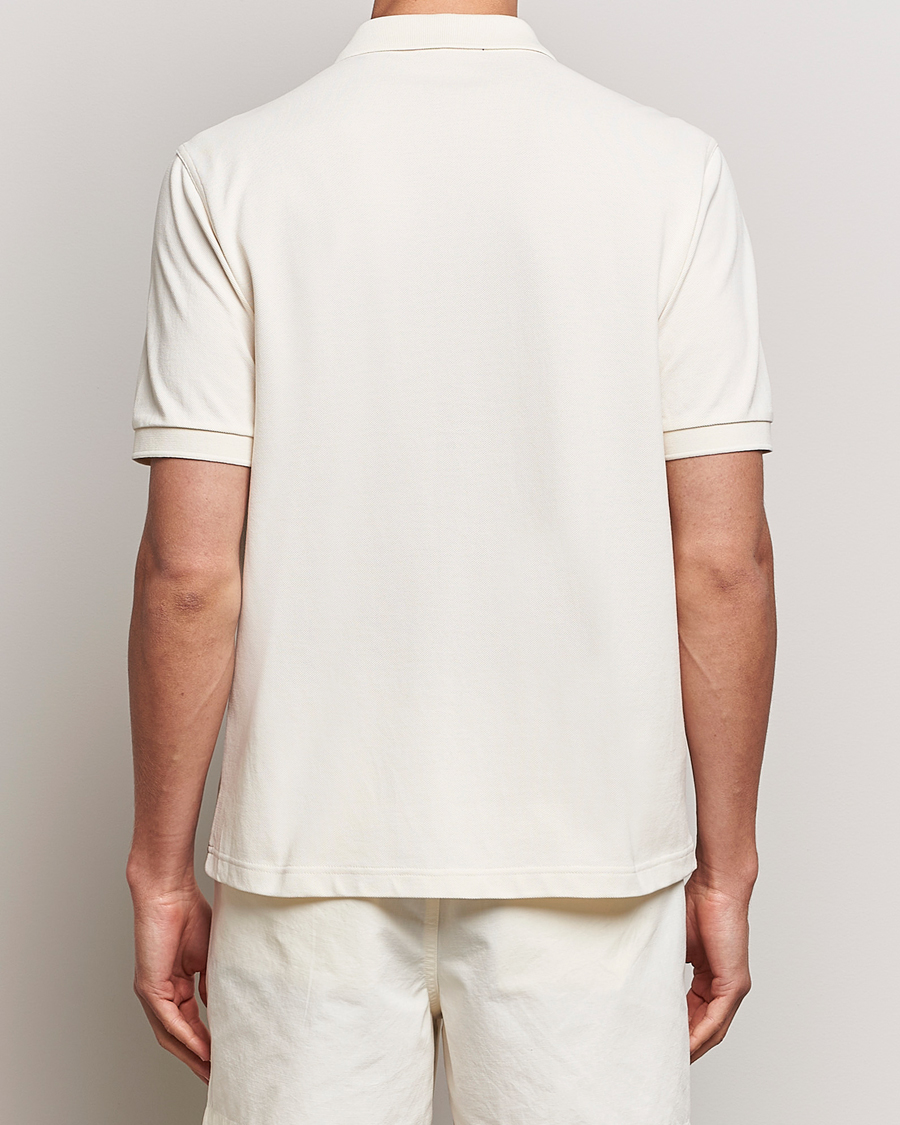 Uomini | Camicie | Fred Perry | Towelling Panel Polo Short Sleeve Shirt Ecru