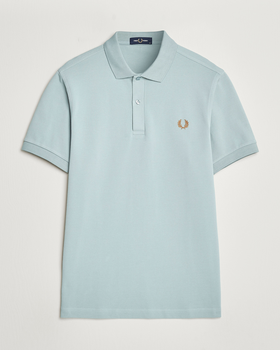 Uomini | Polo | Fred Perry | Plain Polo Shirt Silver Blue