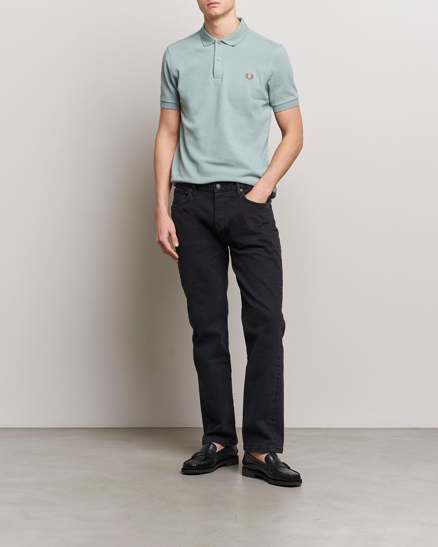 Uomini | Polo | Fred Perry | Plain Polo Shirt Silver Blue