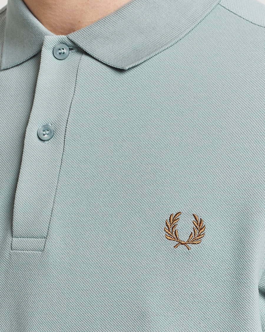 Uomini | Polo | Fred Perry | Plain Polo Shirt Silver Blue