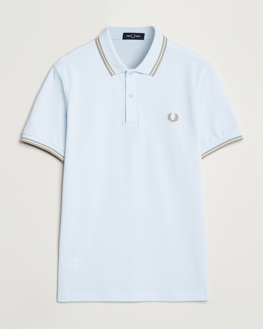 Uomini | Polo | Fred Perry | Twin Tipped Polo Shirt Light Ice