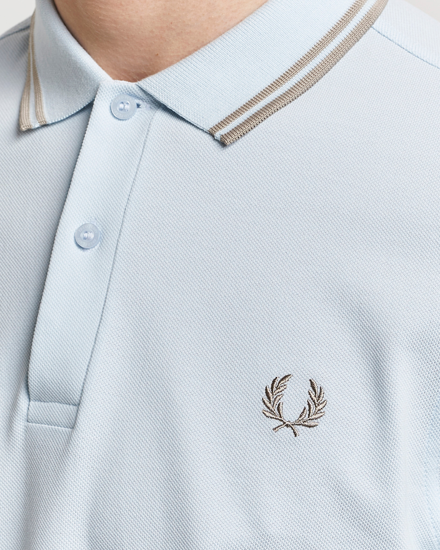 Uomini | Polo | Fred Perry | Twin Tipped Polo Shirt Light Ice