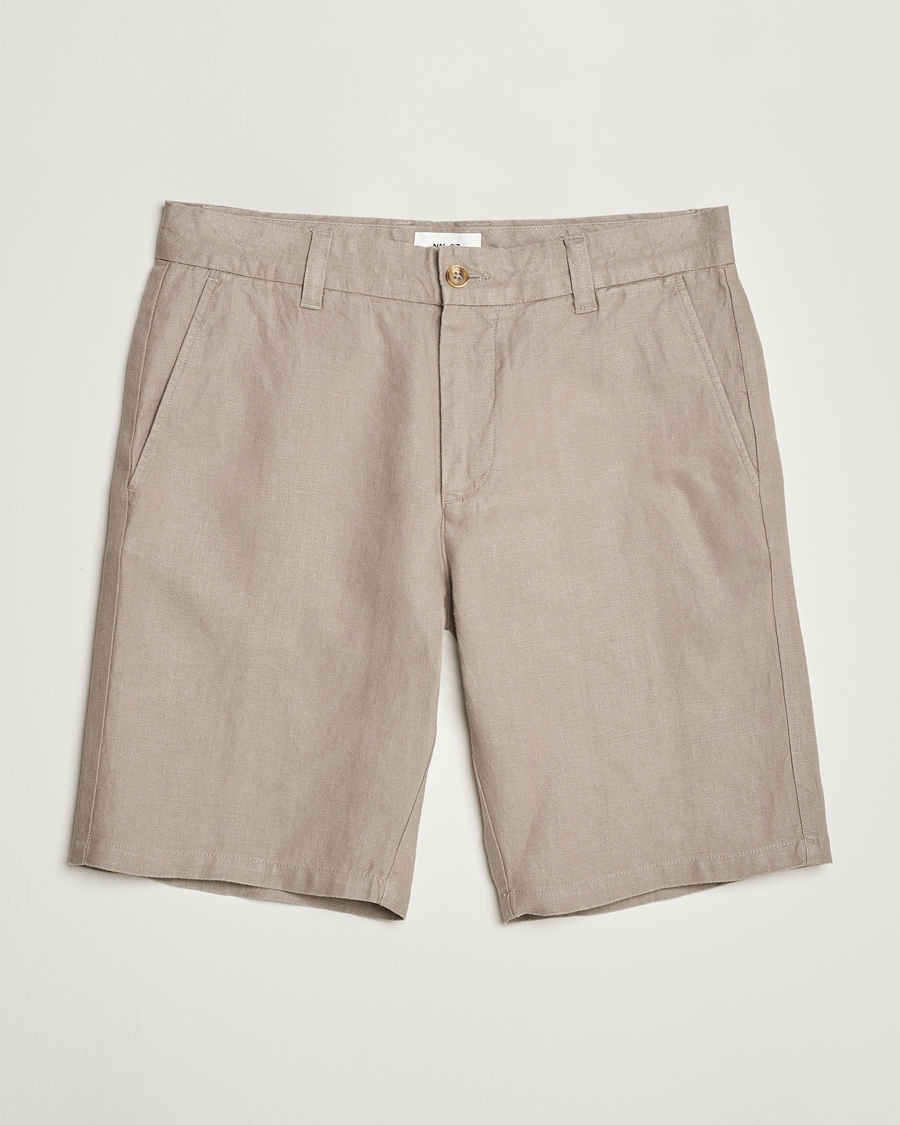 Uomini | Pantaloncini | NN07 | Crown Linen Shorts Greige