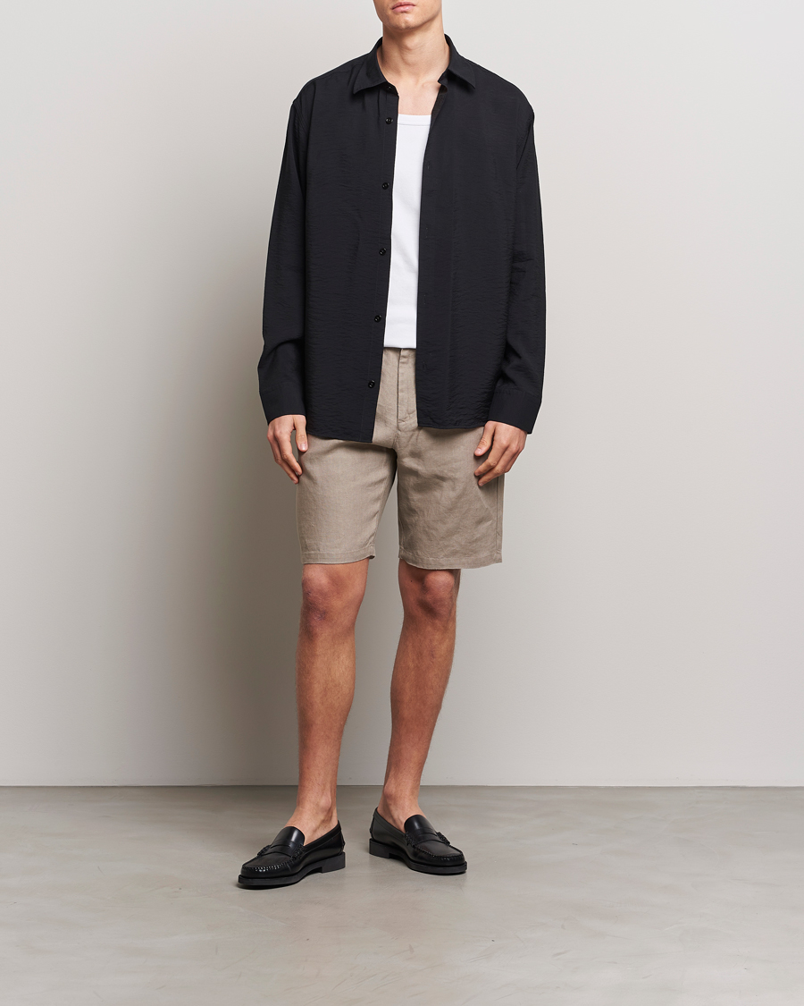 Uomini | Pantaloncini | NN07 | Crown Linen Shorts Greige