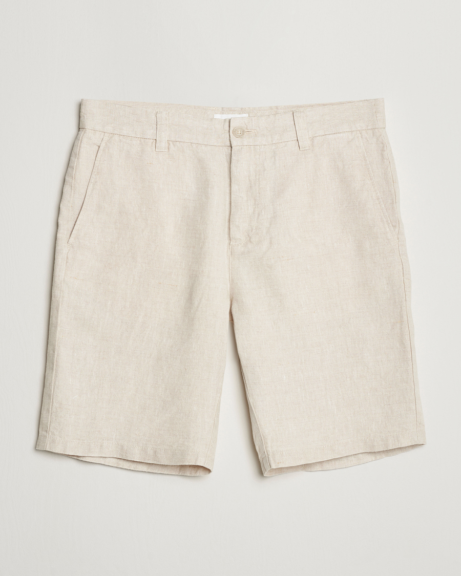Uomini | Pantaloncini | NN07 | Crown Linen Shorts Oat