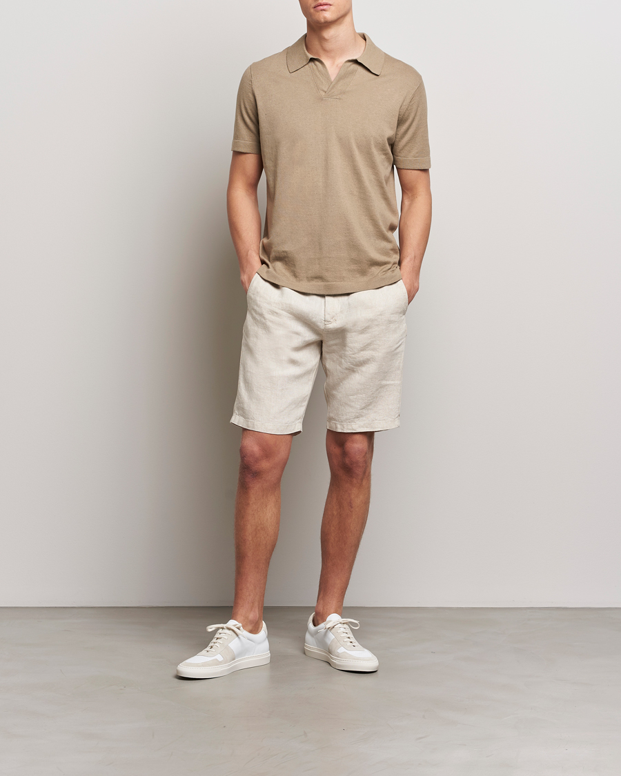 Uomini | Pantaloncini | NN07 | Crown Linen Shorts Oat