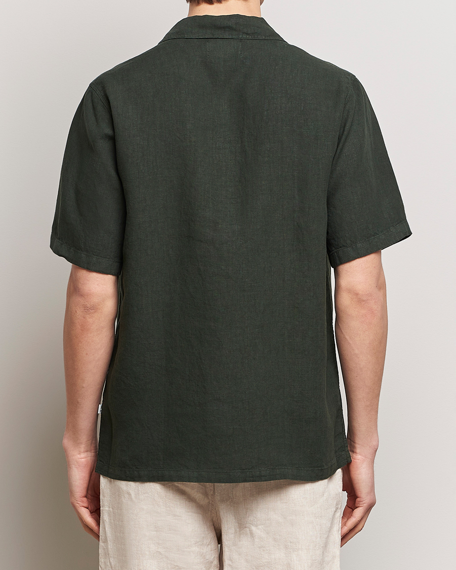Uomini | Camicie | NN07 | Julio Linen Resort Shirt Rosin Green