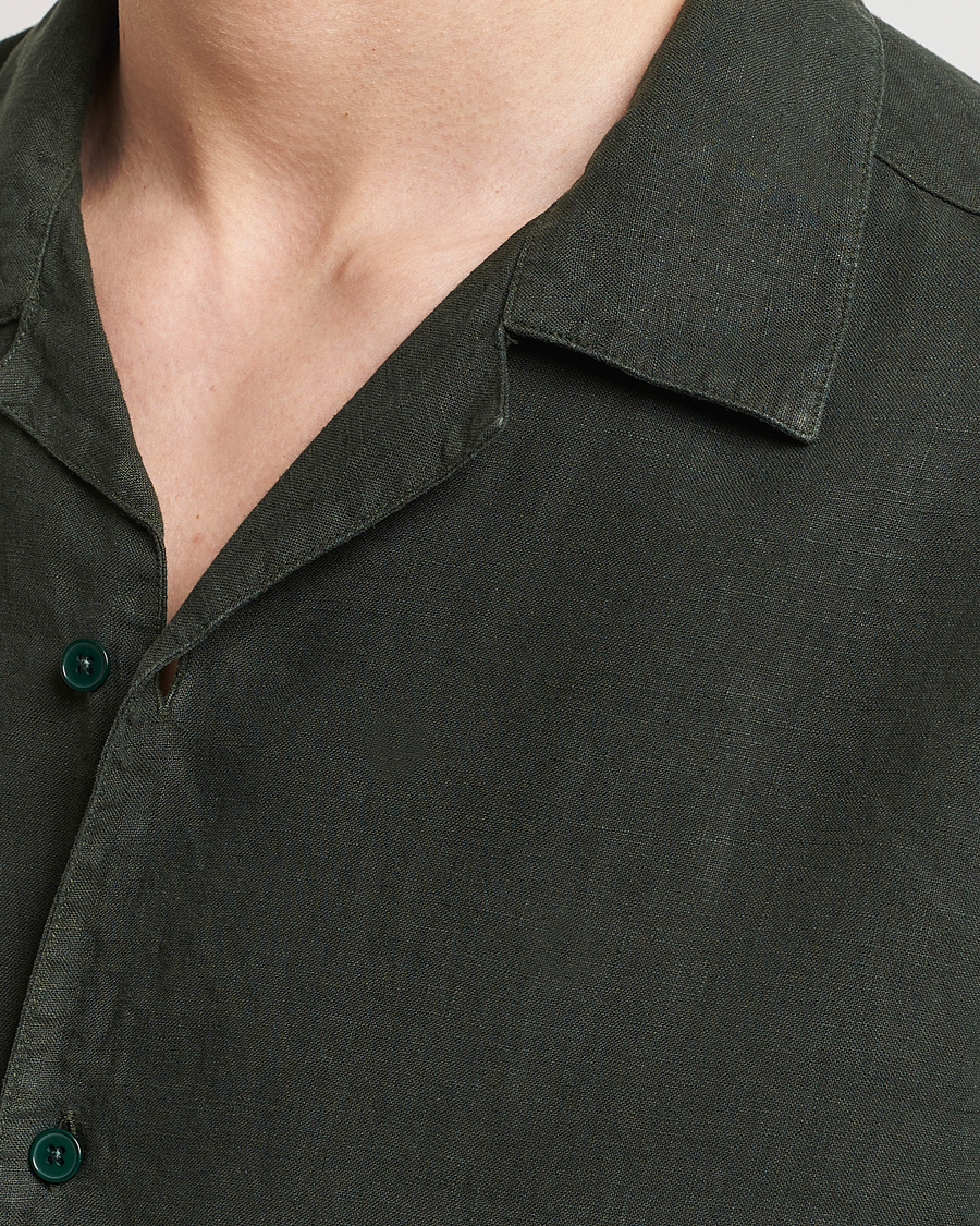 Uomini | Camicie | NN07 | Julio Linen Resort Shirt Rosin Green