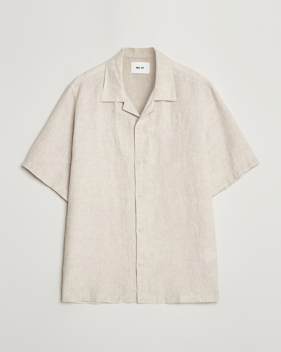 Uomini | Camicie | NN07 | Julio Linen Resort Shirt Oat