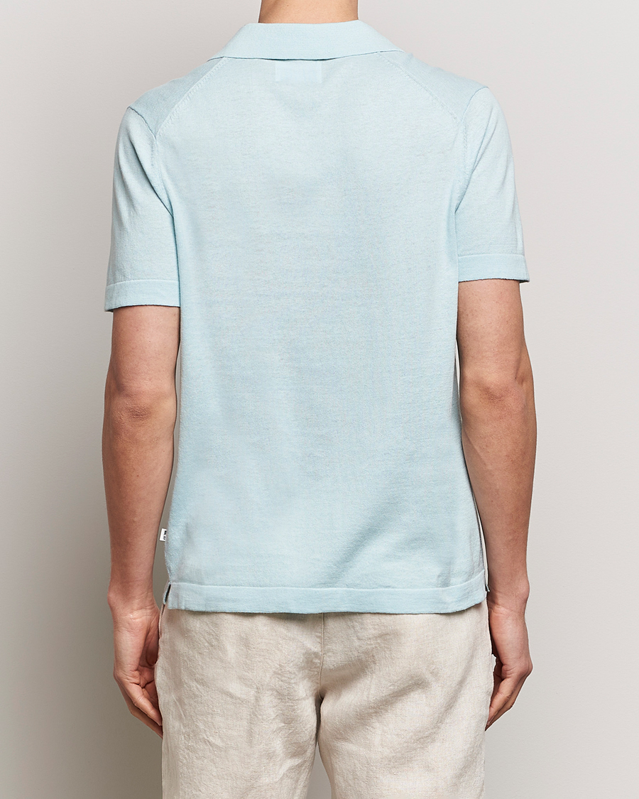 Uomini | Polo | NN07 | Ryan Cotton/Linen Polo Winter Sky