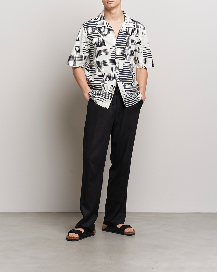 Uomini | Camicie | NN07 | Ole Printed Short Sleeve Shirt Black Multi
