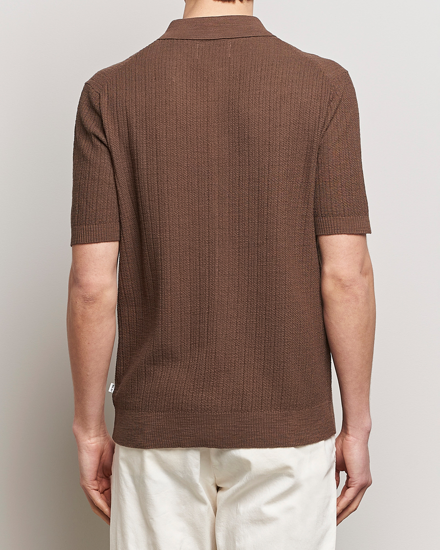 Uomini | Camicie | NN07 | Nolan Knitted Shirt Sleeve Shirt Cocoa Brown