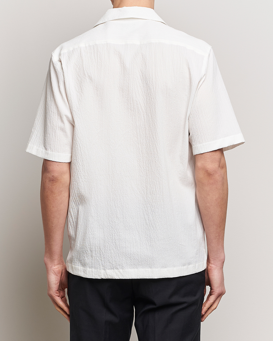 Uomini | Camicie | Oscar Jacobson | Hanks Reg Seersucker Shirt White