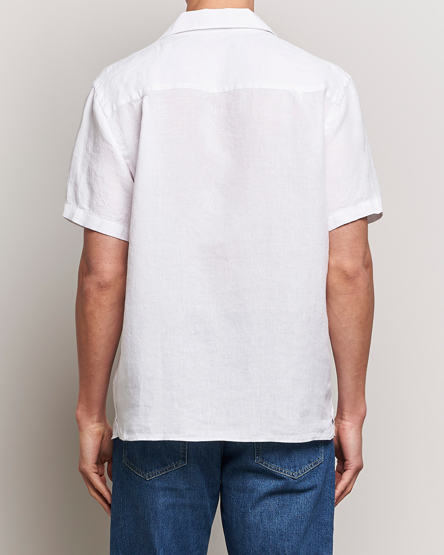 Uomini | Camicie | J.Lindeberg | Elio Linen Melange Shirt White