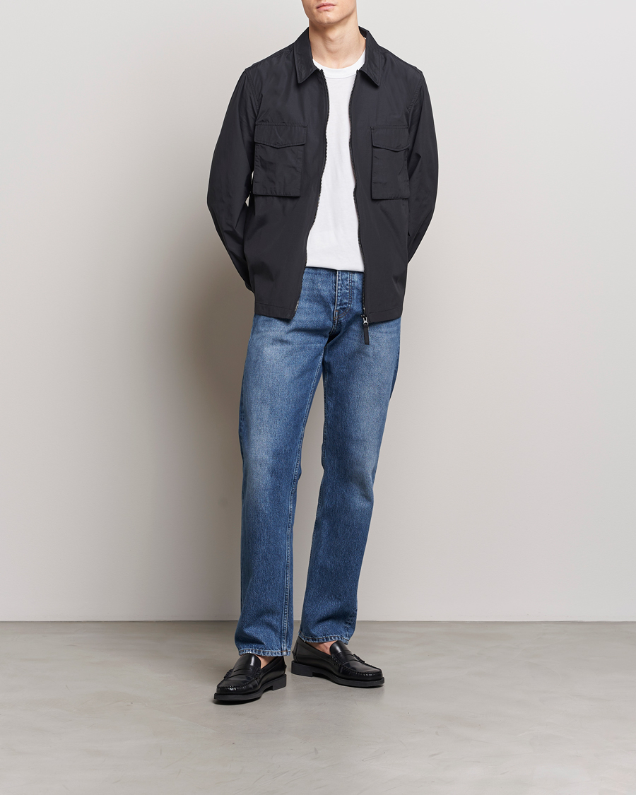 Uomini | Camicie | A Day's March | Buxton Nylon Overshirt Black