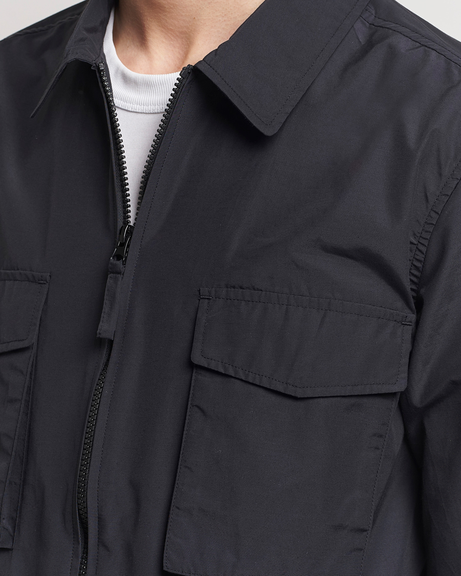 Uomini | Camicie | A Day's March | Buxton Nylon Overshirt Black