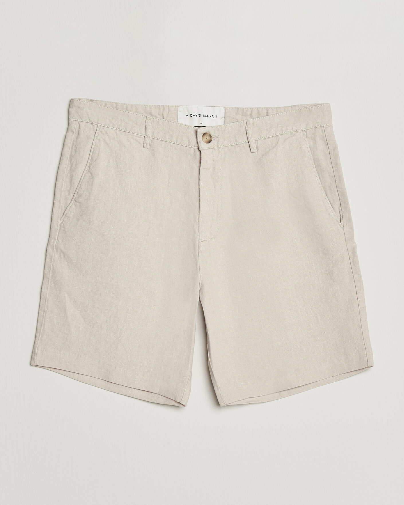 Uomini | Pantaloncini | A Day's March | Luny Linen Shorts Oyster