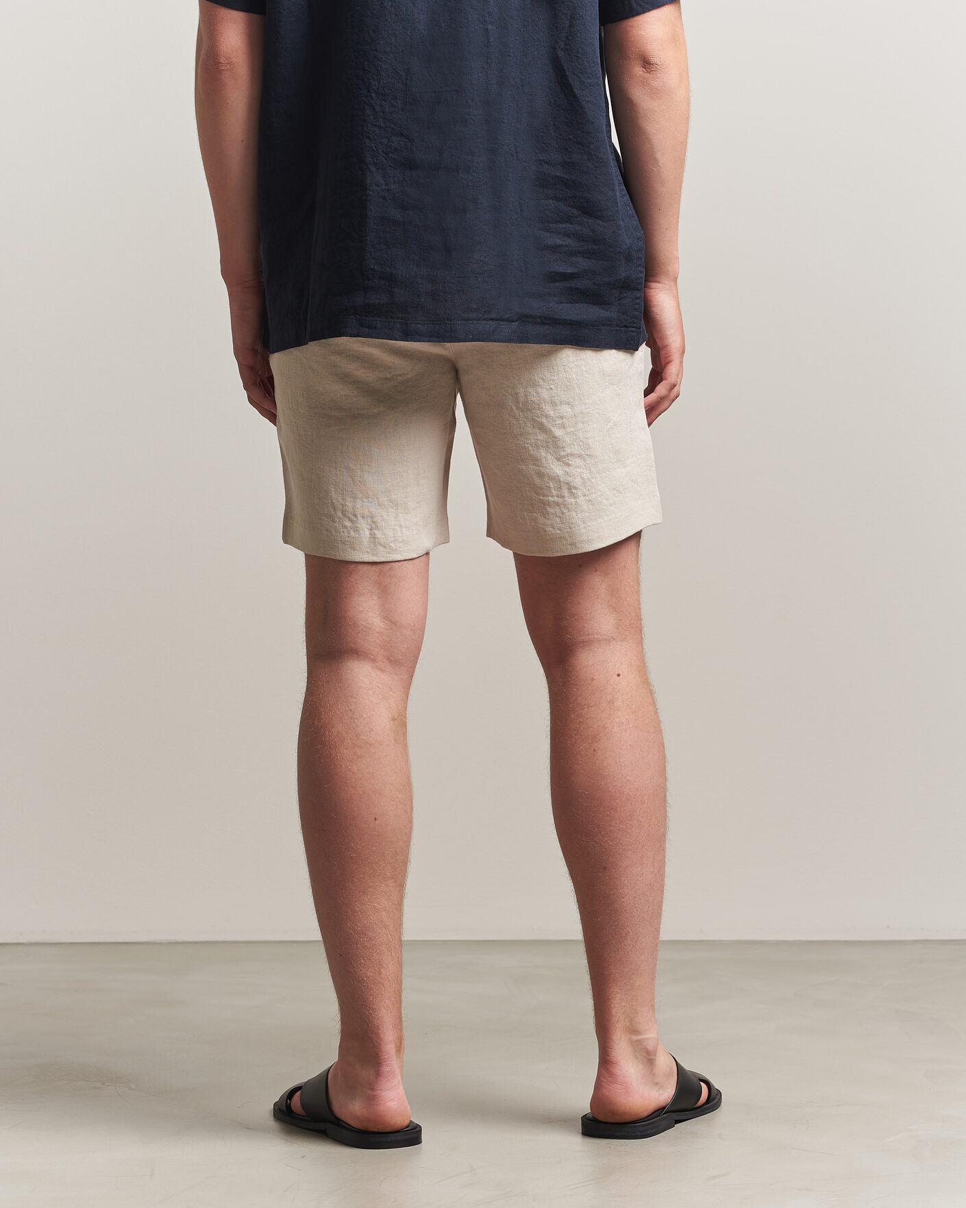 Uomini | Pantaloncini | A Day's March | Luny Linen Shorts Oyster