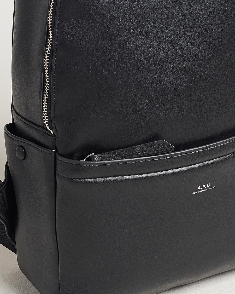 Uomini | A.P.C. Sac Leather Backpack Black | A.P.C. | Sac Leather Backpack Black