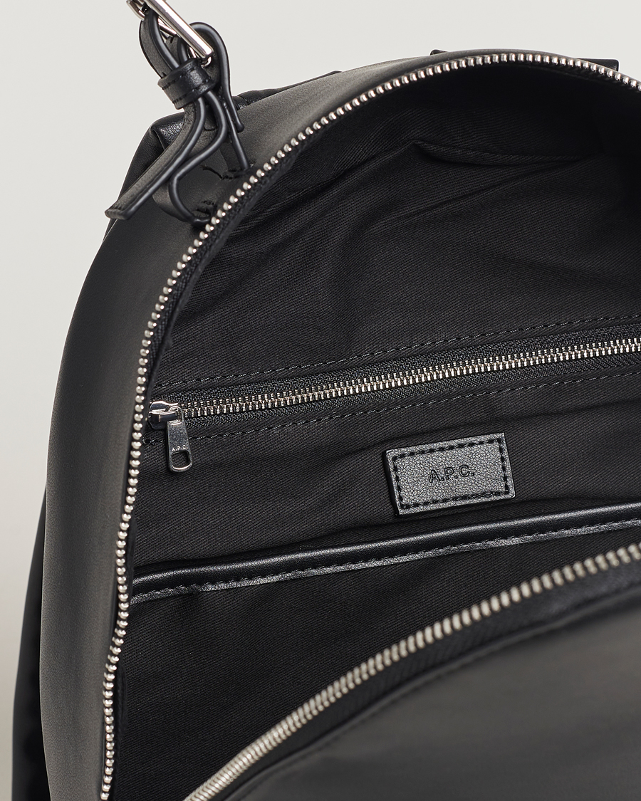 Uomini | A.P.C. Sac Leather Backpack Black | A.P.C. | Sac Leather Backpack Black