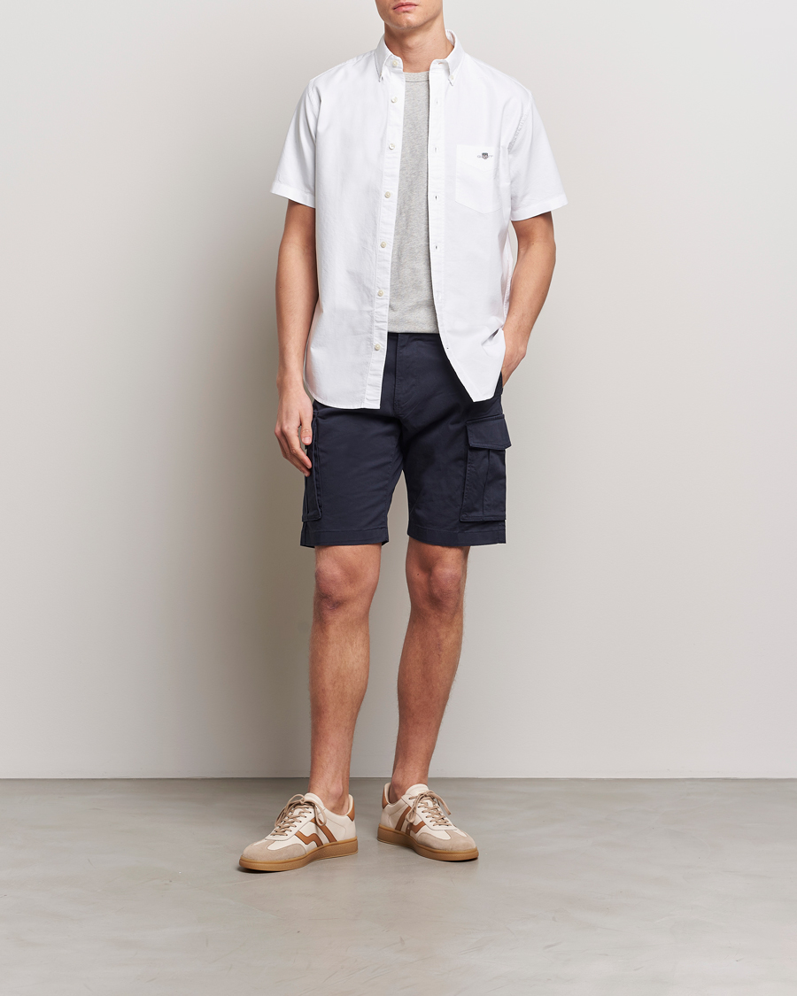 Uomini | Camicie | Gant | Regular Short Sleeve Oxford Shirt White