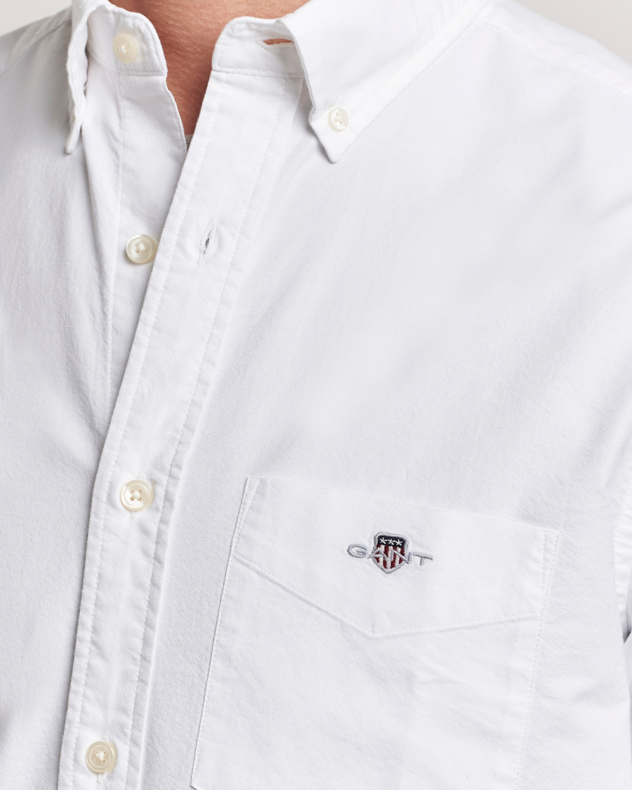 Uomini | Camicie | Gant | Regular Short Sleeve Oxford Shirt White