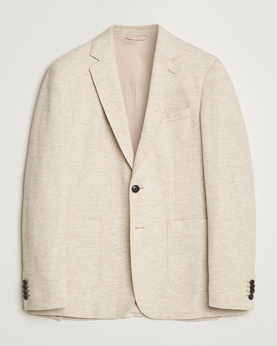 Uomini | Blazers | GANT | Slim Cotton/Linen Jersey Blazer Seed Melange