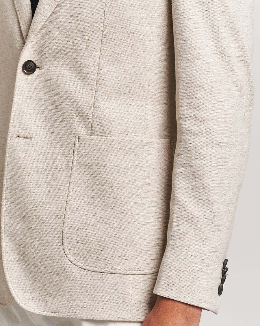 Uomini | Blazers | GANT | Slim Cotton/Linen Jersey Blazer Seed Melange