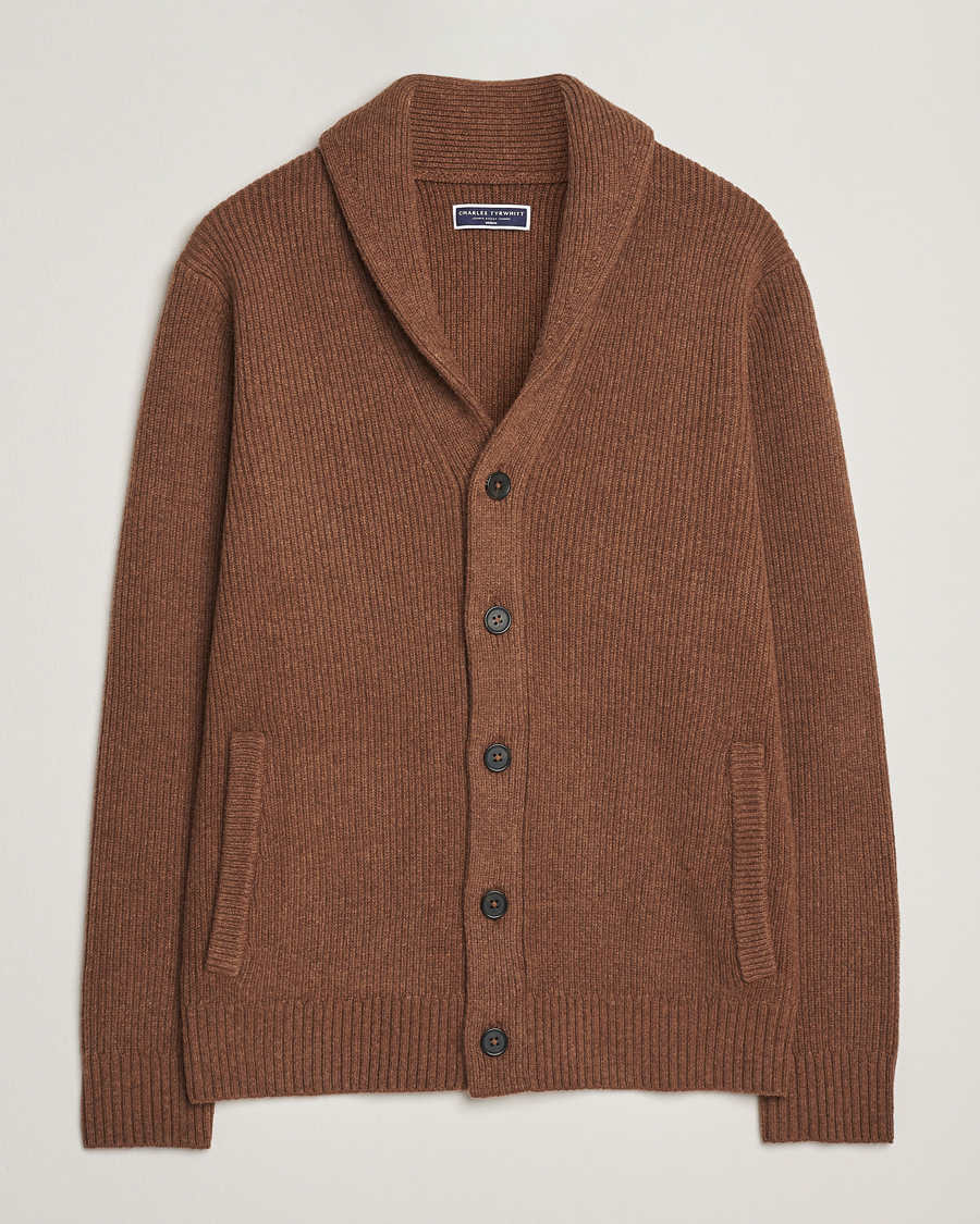  |  | Charles Tyrwhitt | Chunky Merino Shawl Neck Cardigan Toffee