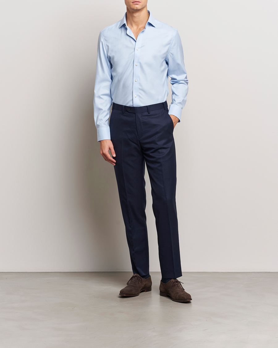 Uomini | Camicie | Charles Tyrwhitt | Slim Fit Non Iron Cotton Twill Shirt Sky