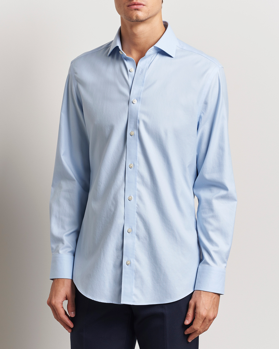 Uomini | Camicie | Charles Tyrwhitt | Slim Fit Non Iron Cotton Twill Shirt Sky