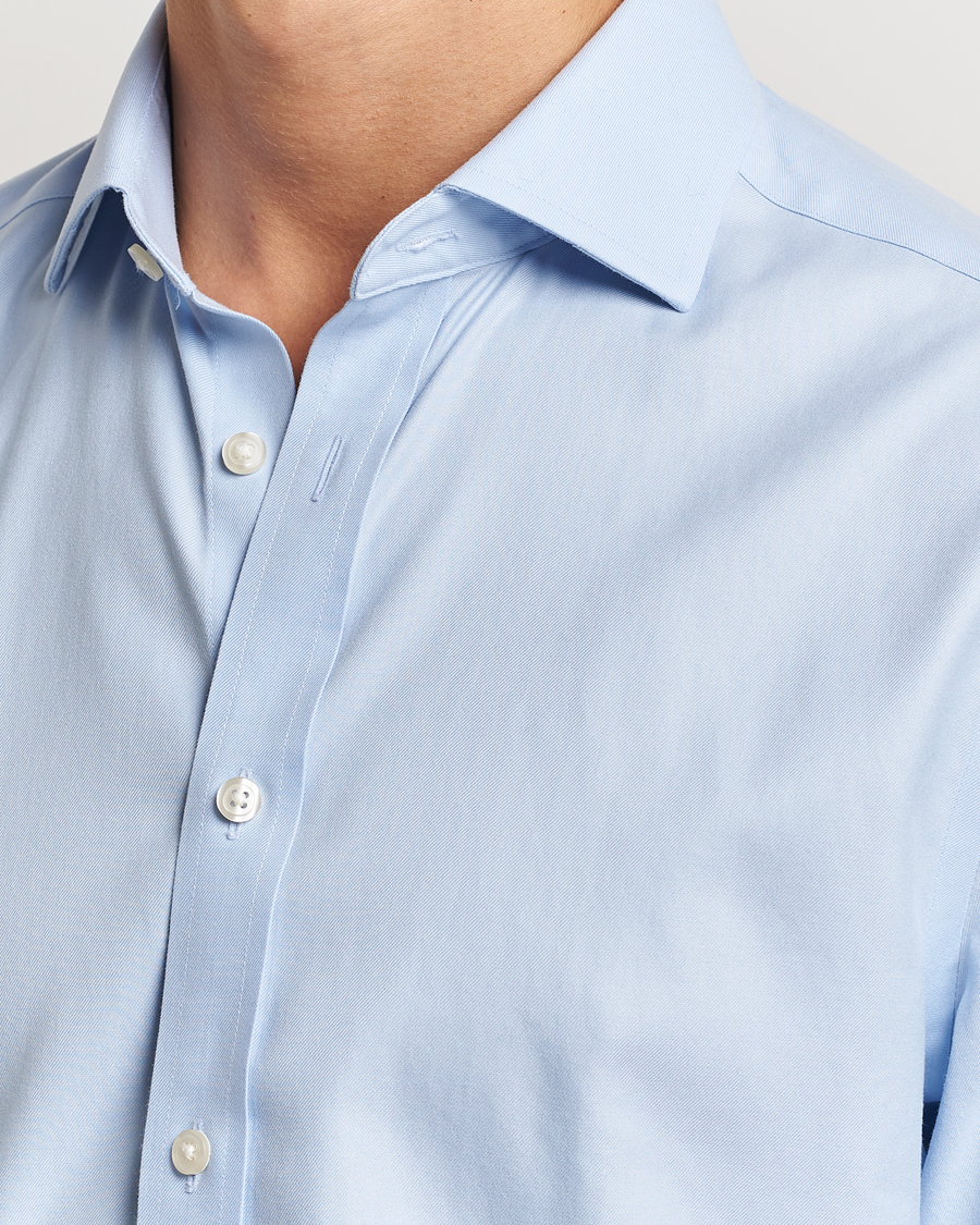 Uomini | Camicie | Charles Tyrwhitt | Slim Fit Non Iron Cotton Twill Shirt Sky