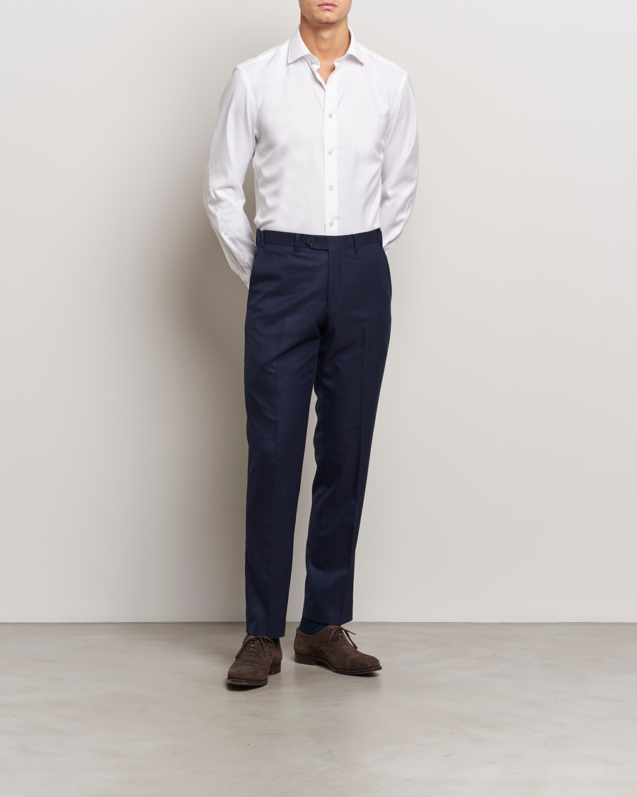 Uomini | Camicie | Charles Tyrwhitt | Slim Fit Non Iron Cotton Twill Shirt White