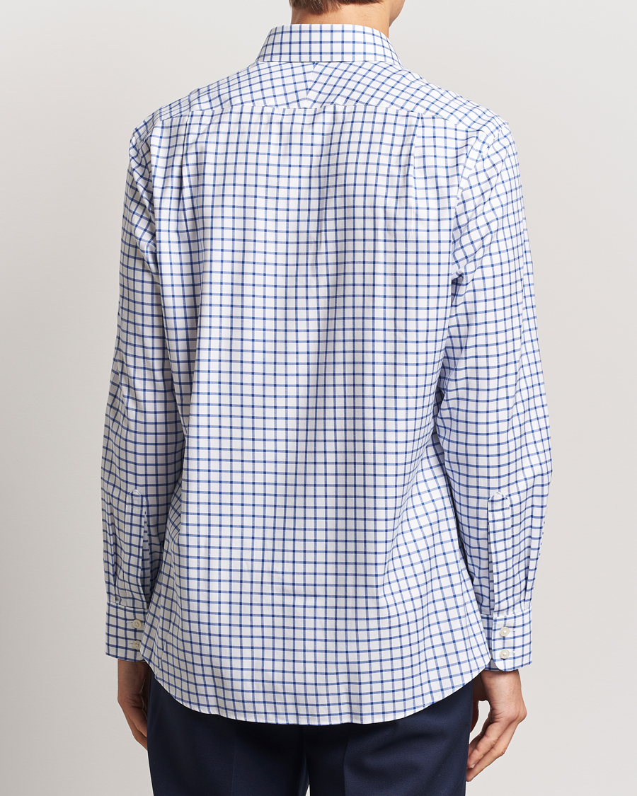 Uomini | Camicie | Charles Tyrwhitt | Slim Fit Non Iron Grid Check Shirt Royal Blue