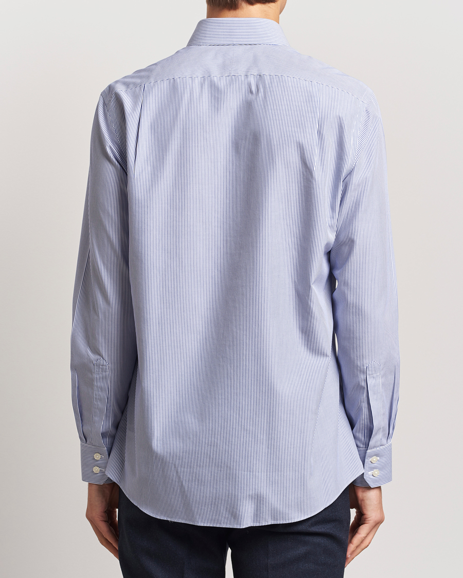 Uomini | Camicie | Charles Tyrwhitt | Slim Fit Non Iron Bengal Stripe Poplin Shirt Navy