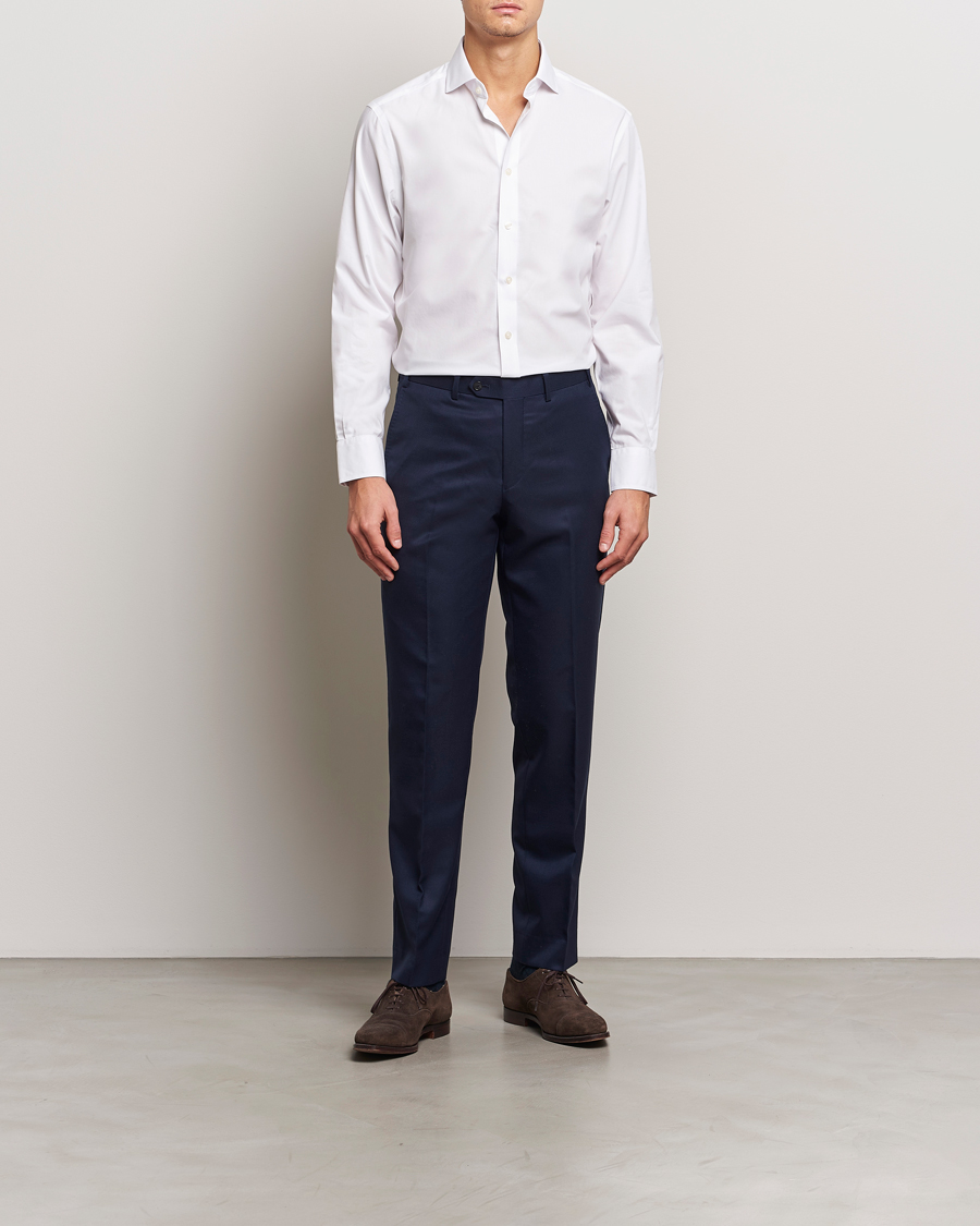 Uomini | Camicie | Charles Tyrwhitt | Slim Fit Non Iron Poplin Cut Away Shirt White
