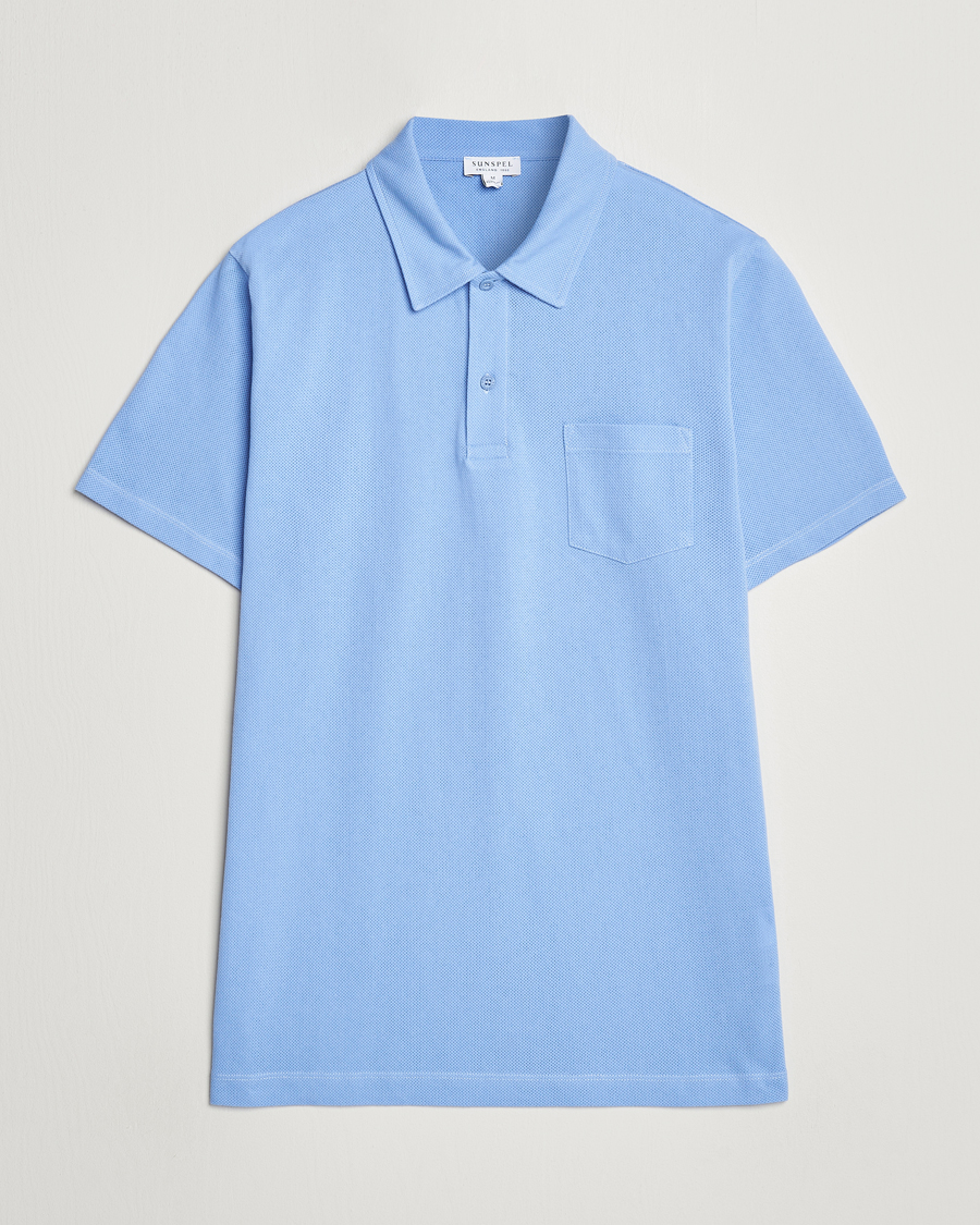 Uomini | Polo | Sunspel | Riviera Polo Shirt Cool Blue