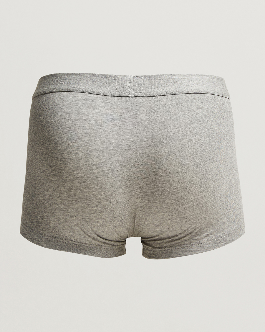 Uomini | Biancheria intima | Sunspel | 3-Pack Cotton Stretch Trunk Grey