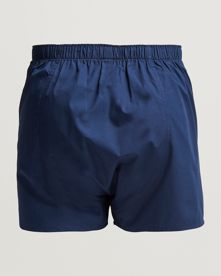 Uomini | Biancheria intima | Sunspel | Classic Woven Cotton Boxer Shorts Navy