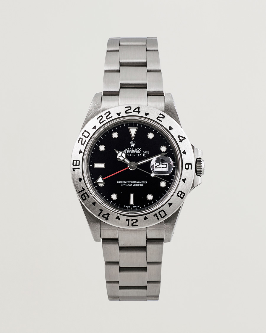 Uomini | Rolex Pre-Owned Explorer II 16570 Silver | Rolex Pre-Owned | Explorer II 16570 Silver