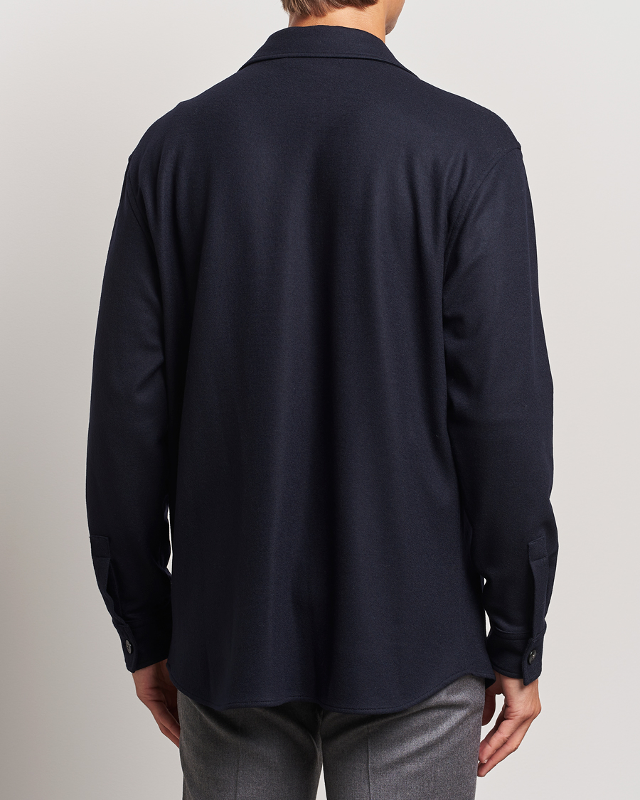 Uomini | Giacche | Canali | Wool Shirt Jacket Navy