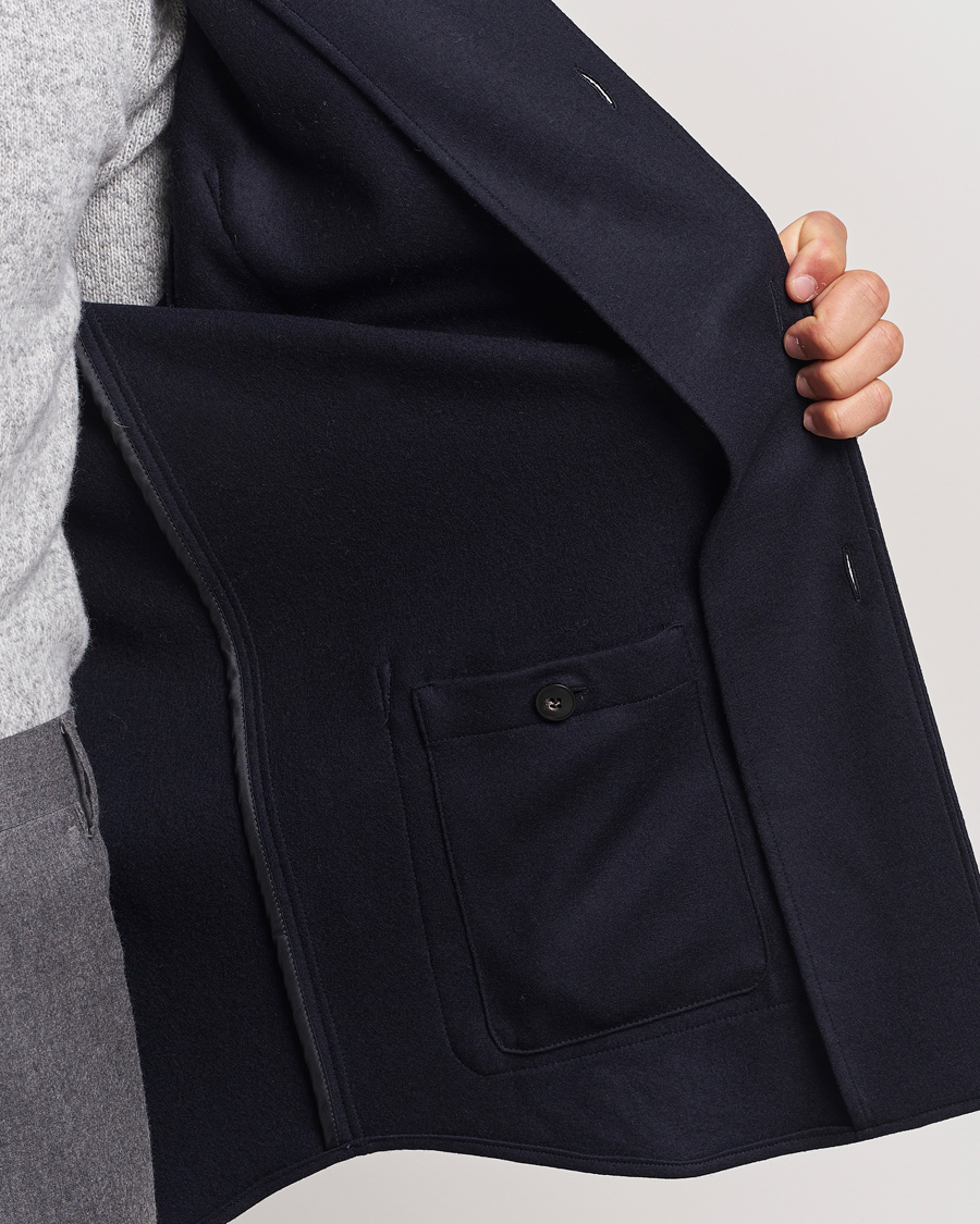 Uomini | Giacche | Canali | Wool Shirt Jacket Navy