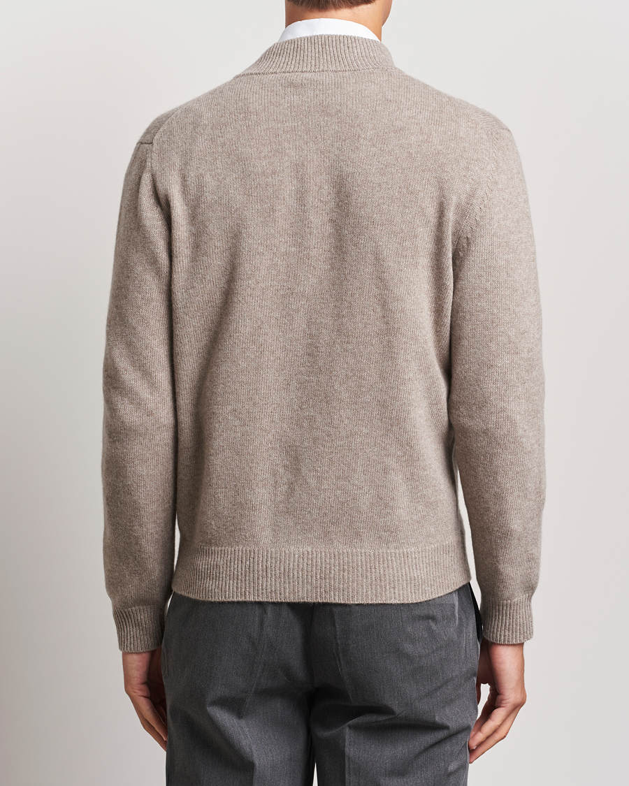 Uomini | Maglieria | Canali | Wool/Cashmere Full Zip Sweater Beige