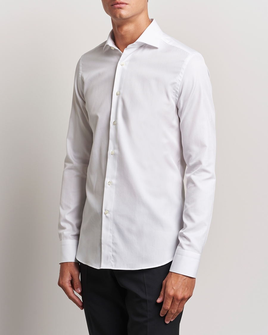 Uomini | Camicie | Canali | Slim Fit Cotton Shirt White
