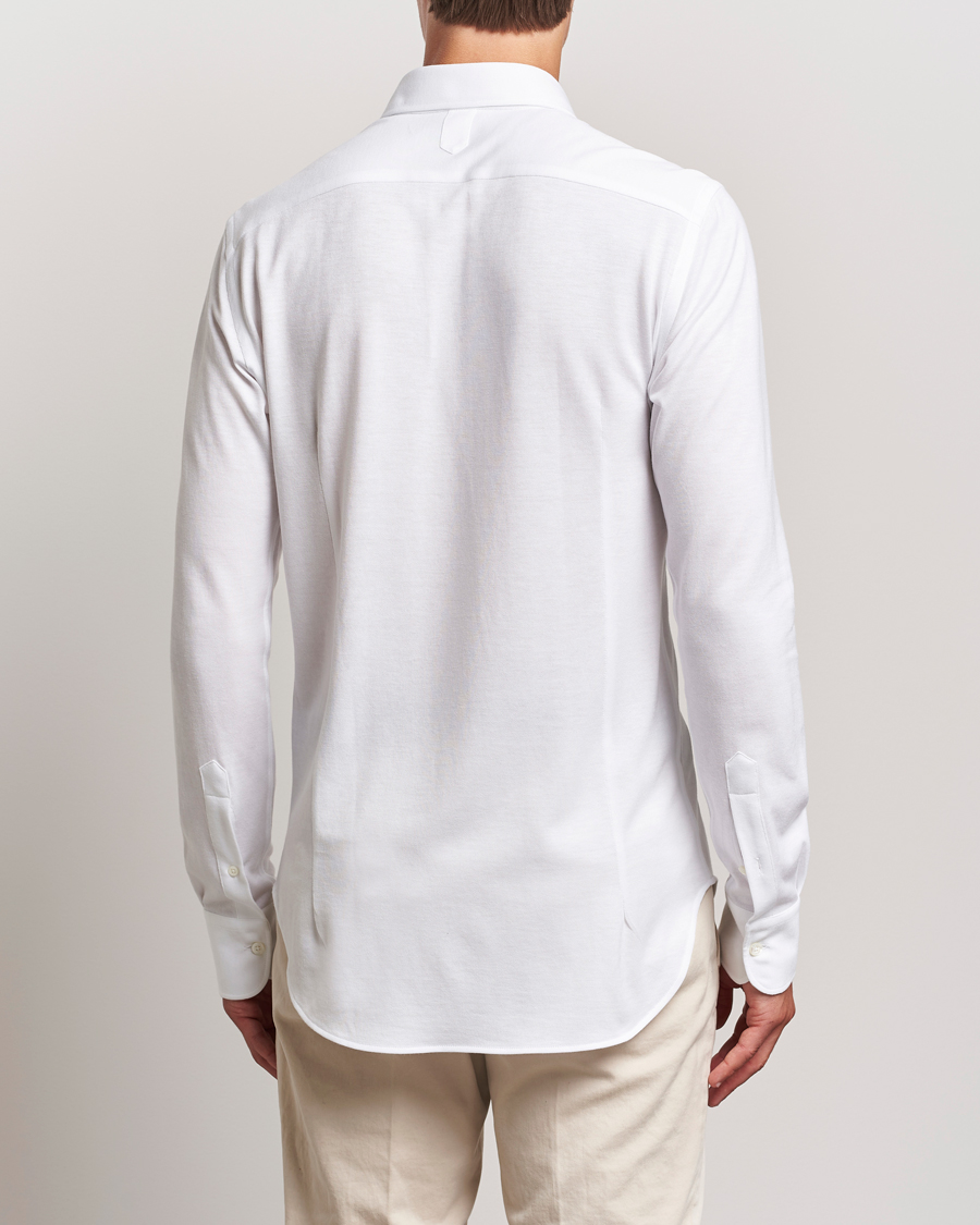 Uomini | Camicie | Canali | Slim Fit Stretch Piquet Shirt White