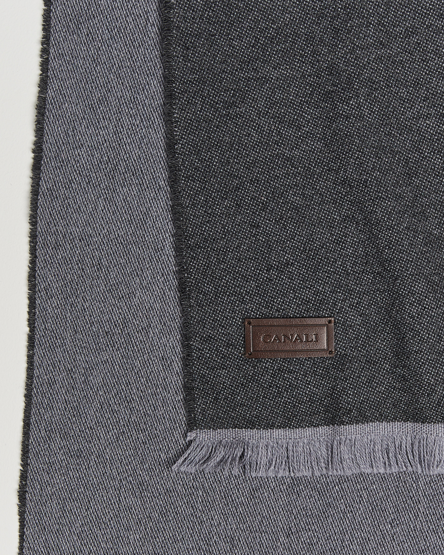 Uomini | Canali Wool/Cashmere Scarf Grey Melange | Canali | Wool/Cashmere Scarf Grey Melange
