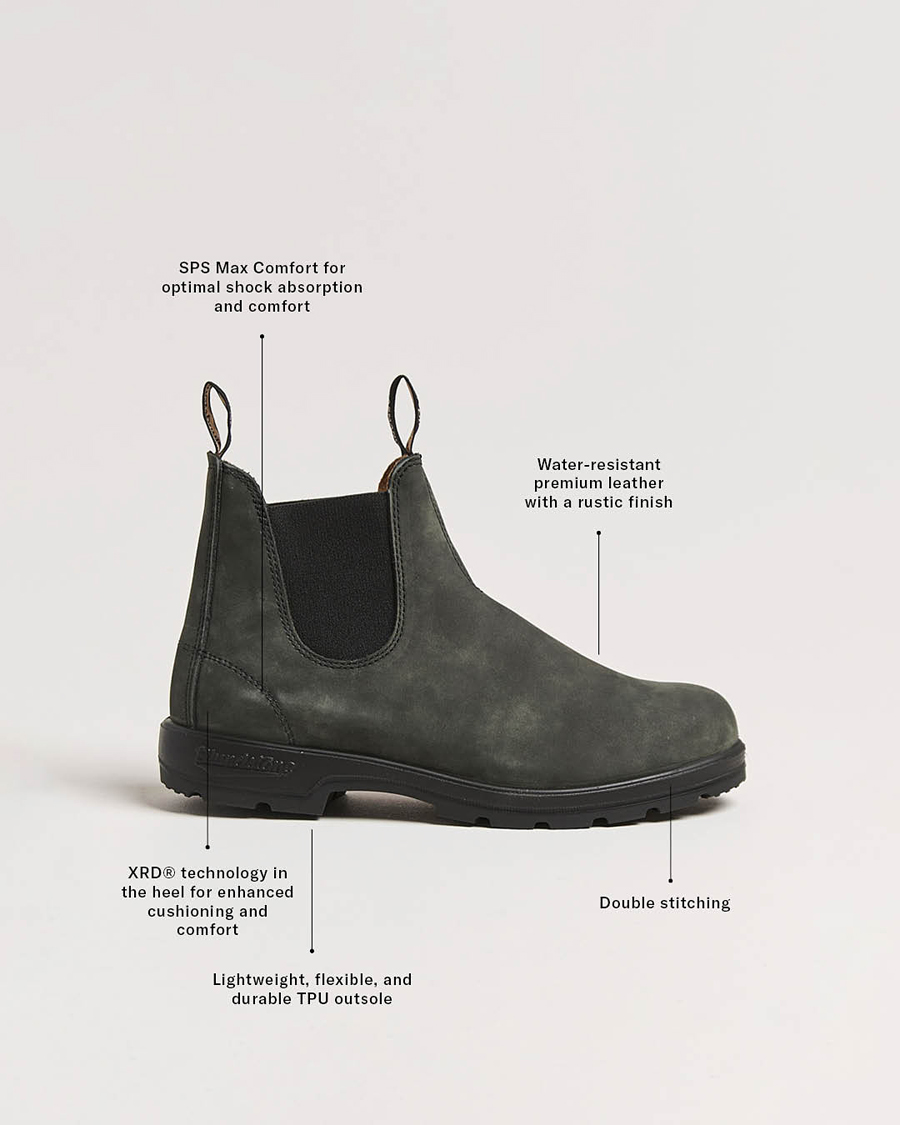Uomini | Stivali | Blundstone | 587 Original Leather Chelsea Boot Rustic Black