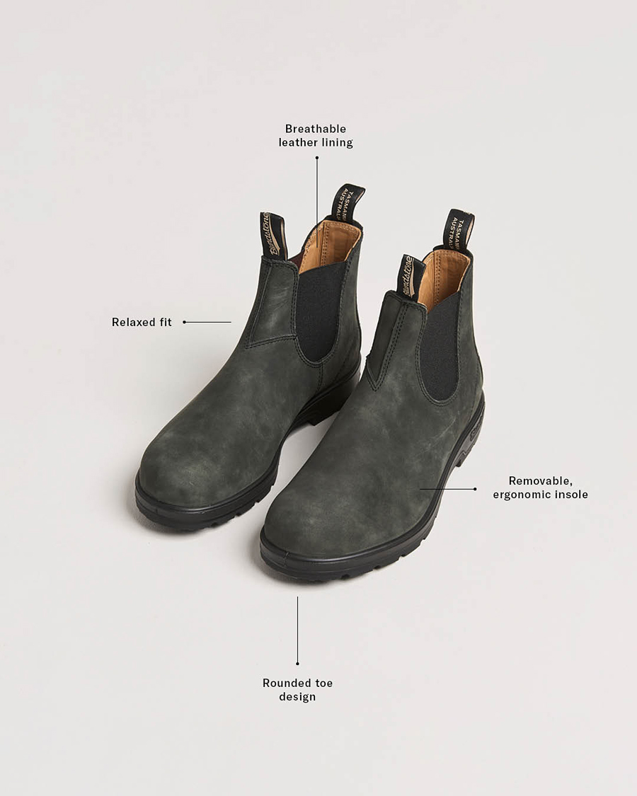 Uomini | Stivali | Blundstone | 587 Original Leather Chelsea Boot Rustic Black