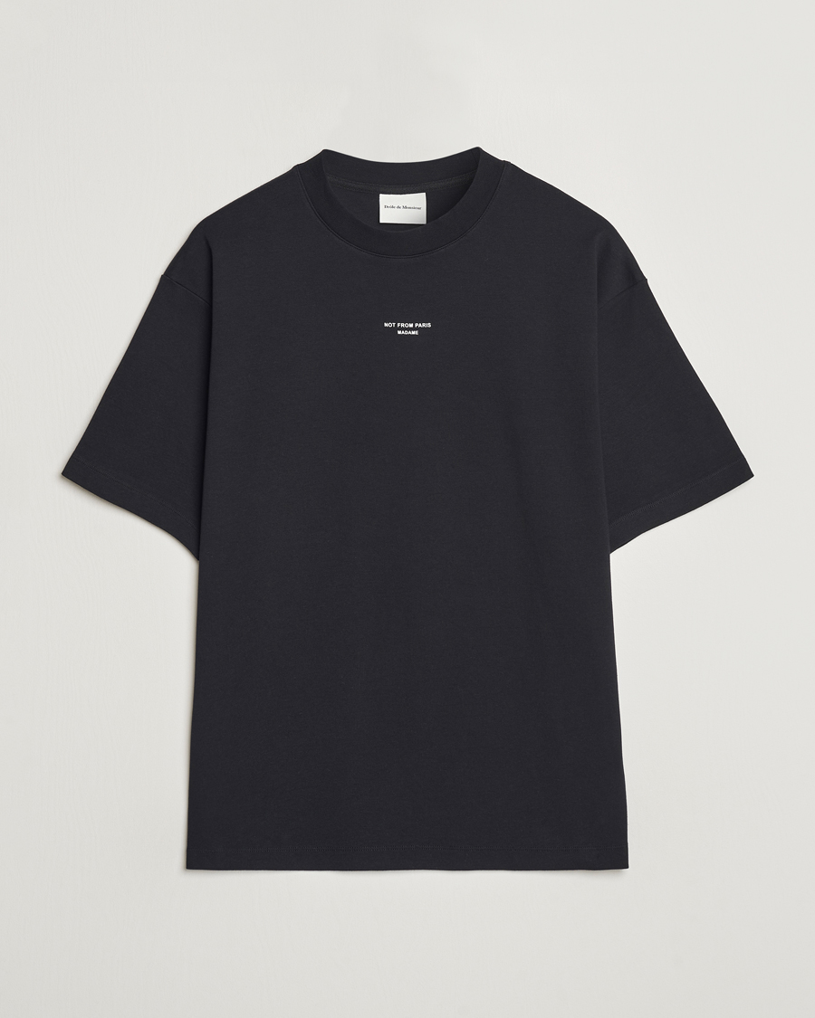 Uomini | T-shirt | Drôle de Monsieur | Classic Slogan T-Shirt Black